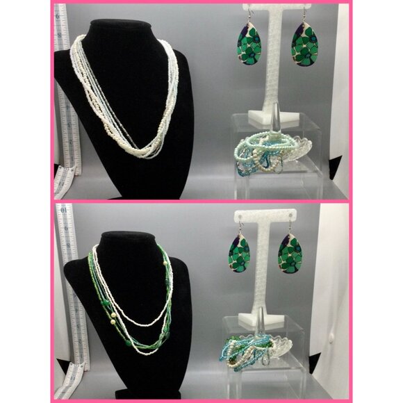 Earrings w/Necklaces/Bracelets, 15pc - Picture 3 of 12